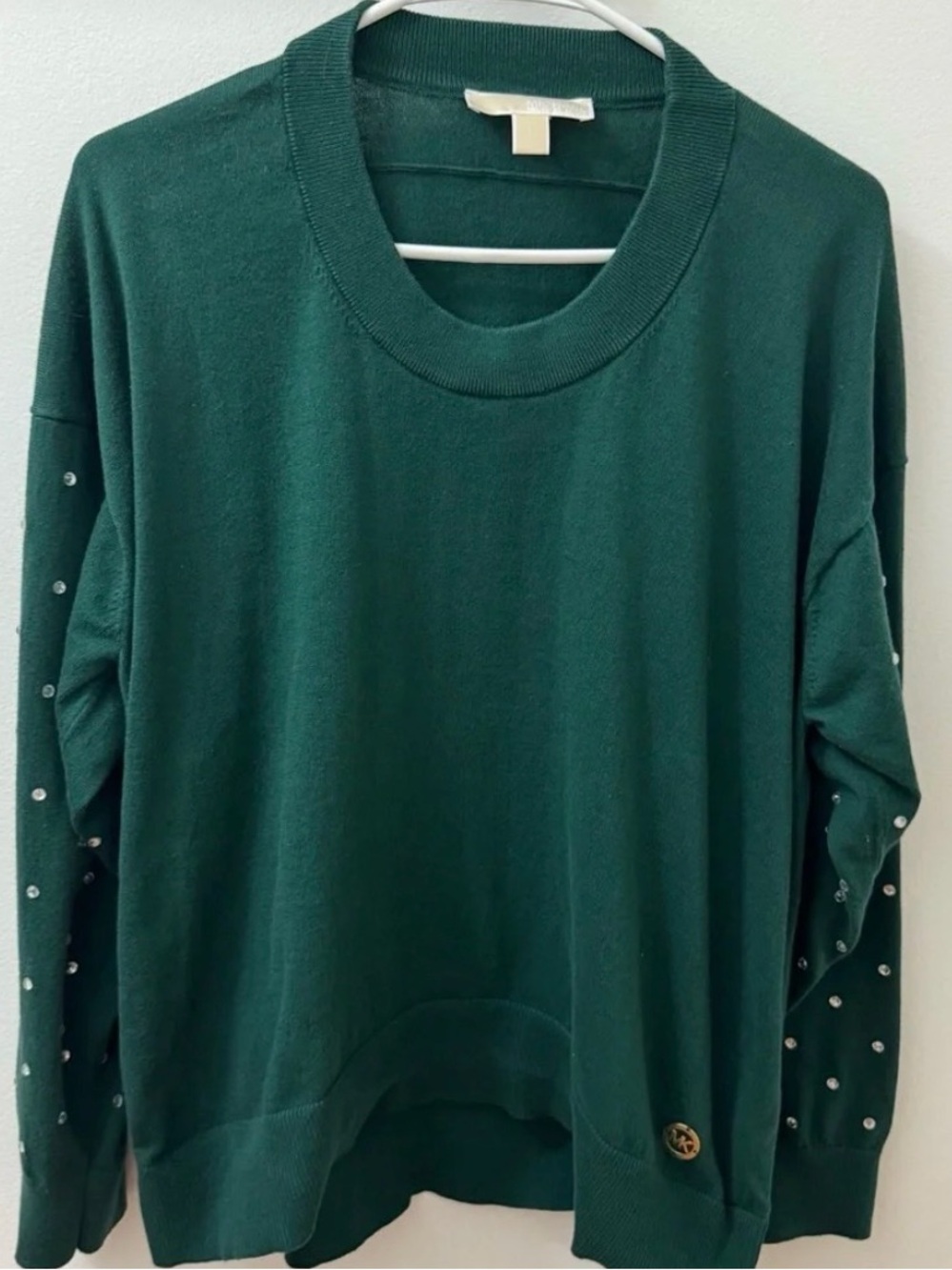 Michael Kors Emerald Green Crewneck Sweater sz M